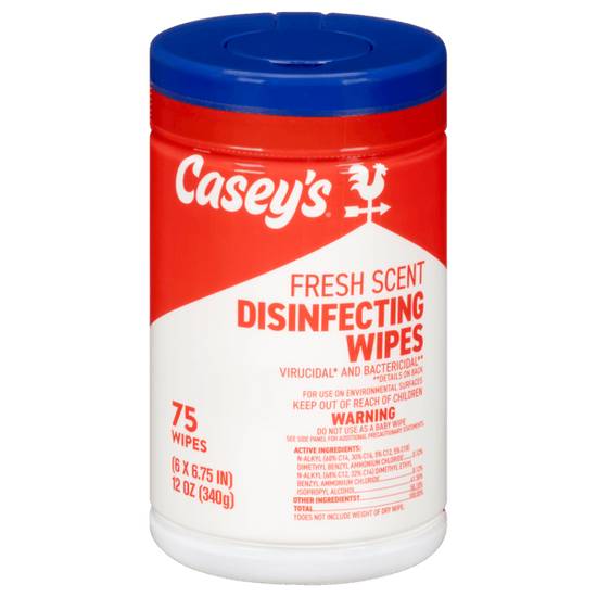 Order Casey's Fresh Scent Disinfecting Wipes 75ct food online from Casey's store, Ramsey on bringmethat.com