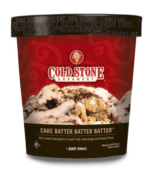 Order Cake Batter Batter Batter™ Pre-packed Quart food online from Cold Stone Creamery store, Altamonte Springs on bringmethat.com
