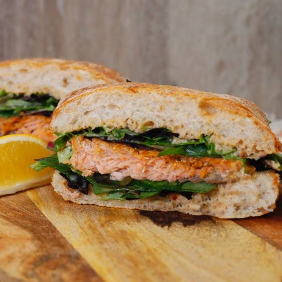 Order Alaskan Salmon Sandwich food online from Monta Factory store, Glendale on bringmethat.com