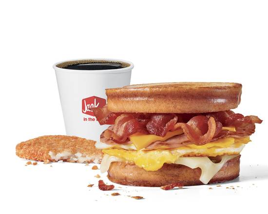 Order Grilled Sourdough Swiss Sandwich Breakfast Combo food online from Jack In The Box store, Castaic on bringmethat.com