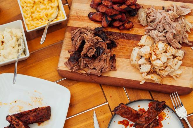 Order Sample Plate  food online from Brothers BBQ store, Denver on bringmethat.com