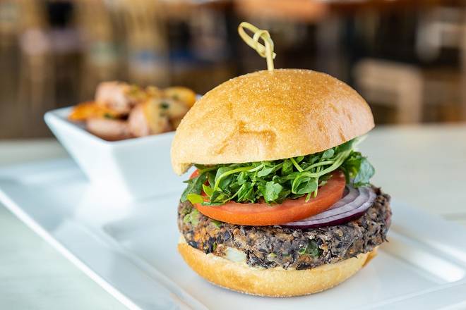 Order Chipotle Black Bean Burger food online from Pita Jungle store, Glendale on bringmethat.com