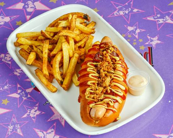 American cheese hot-dog