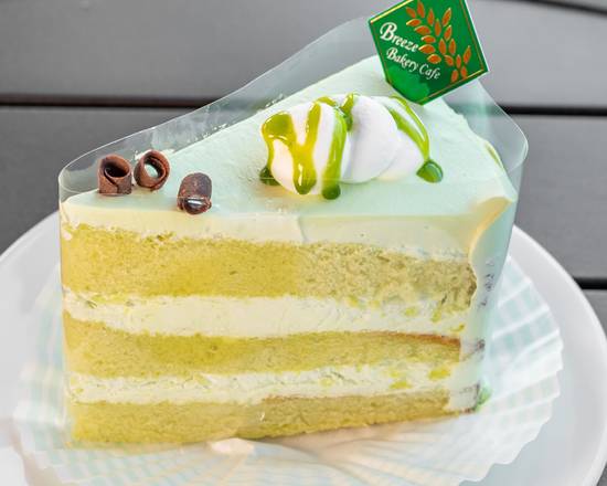 Order Green Tea Fresh Cream Cake food online from Breeze Bakery Cafe store, Annandale on bringmethat.com