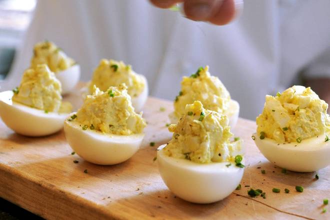 Order Classic Devil-ish Eggs food online from Founding Farmers Tysons store, Providence on bringmethat.com