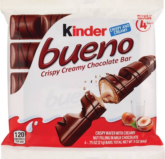 Order Kinder Bueno Crispy Cream Chocolate Bar, 4 CT food online from Cvs store, DOVER on bringmethat.com
