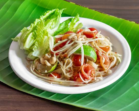 Order Papaya Salad (Som Tum) food online from Lucky House Thai Cuisine store, Berkeley on bringmethat.com