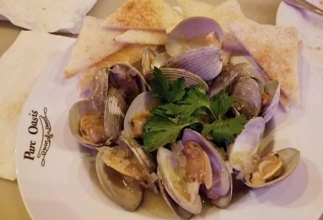 Order Clams in White Wine Broth food online from Parc Oasis store, New York on bringmethat.com