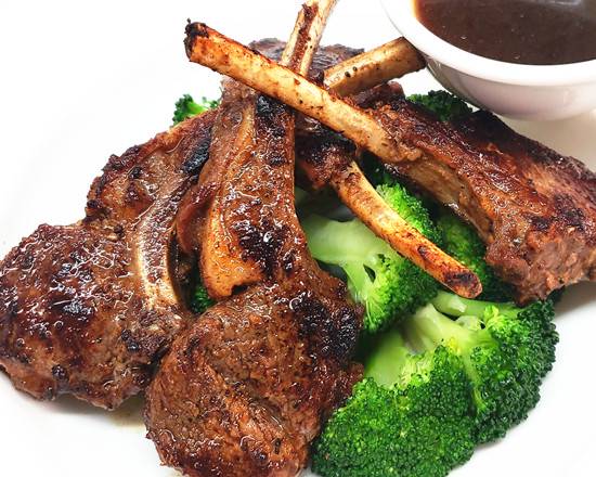 Order Lamb Chop Hong Kong Style with BBQ Sauce  燒汁羊扒 food online from Jin Ding Restaurant store, Bryn Mawr on bringmethat.com