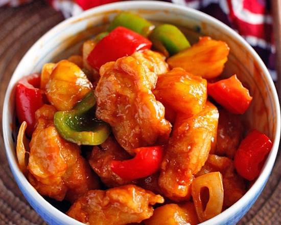Order 4.2 Sweet and Sour Chicken 甜酸鸡 food online from Shandong Bao House store, Seattle on bringmethat.com