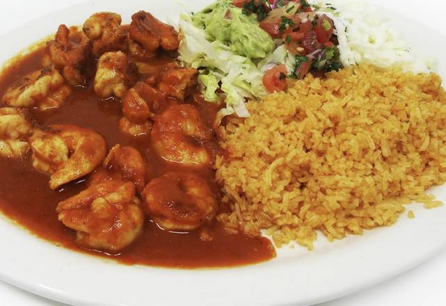 Order Diablo Shrimp Plate food online from Taco Libre store, Jacksonville on bringmethat.com