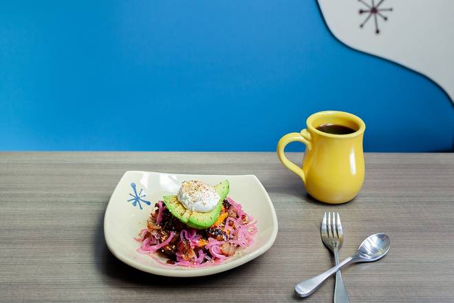 Order Sweet Potato Bacon Smash Up* food online from Snooze Am Eatery store, Westminster on bringmethat.com