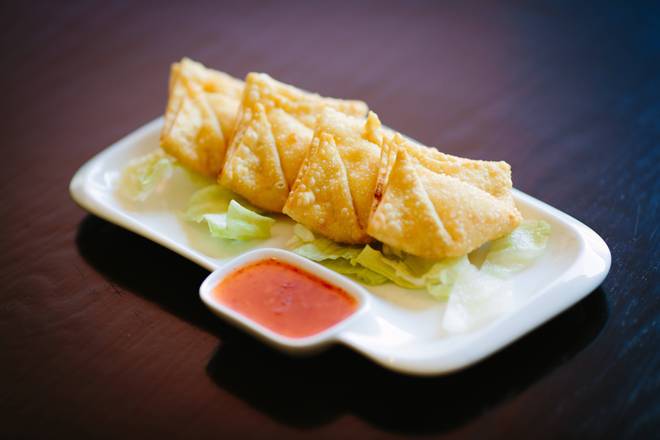 Order Crab Rangoon (4 pcs) food online from Sushi Pirate store, North Aurora on bringmethat.com
