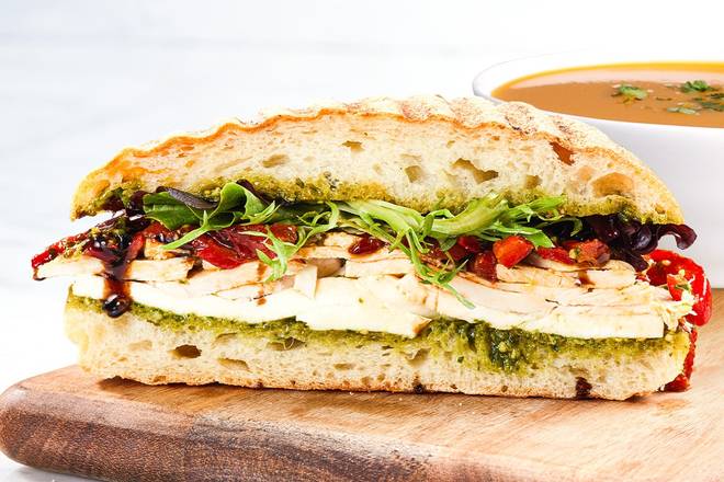 Order 1/2 Chicken Pesto Caprese food online from Mendocino Farms store, Mountain View on bringmethat.com