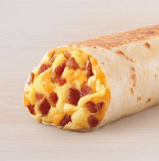 Order Cheesy Toasted Breakfast Burrito Bacon food online from Taco Bell store, Newburgh on bringmethat.com
