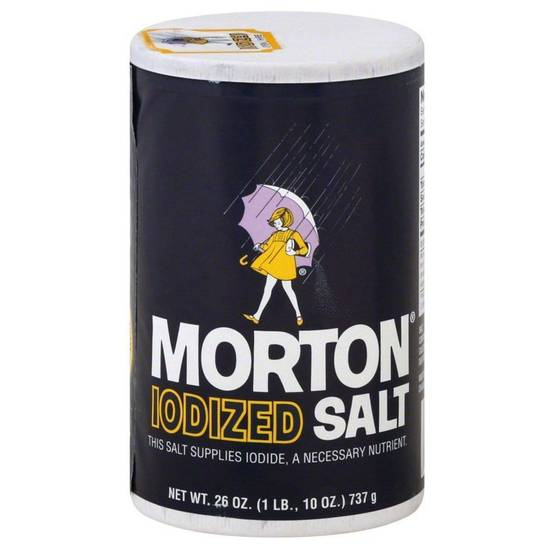 Order Morton Iodized Salt 26oz food online from Everyday Needs by Gopuff store, Tampa on bringmethat.com