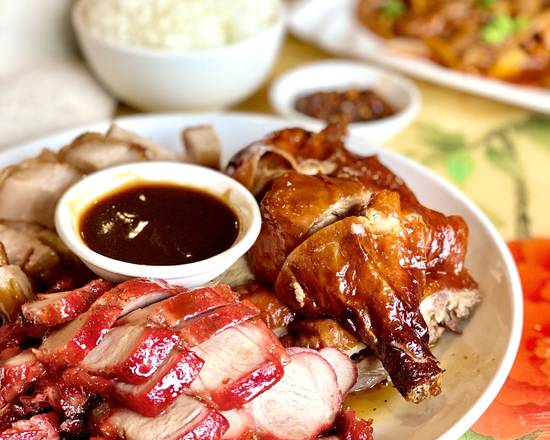 Order 7. BBQ Combination food online from Din Ho Chinese BBQ store, Austin on bringmethat.com