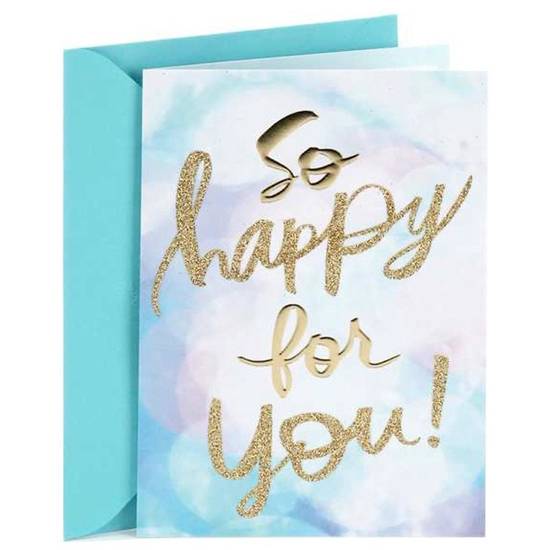 Order Hallmark Congratulations Card So Happy for You (inside: This is your time to celebrate and enjoy!) food online from Walgreens store, Spartanburg on bringmethat.com