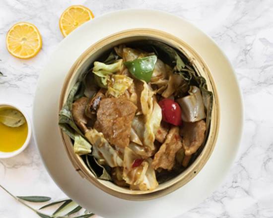 Order Twice Cook Pork food online from Enjoy Vegetarian Restaurant store, San Francisco on bringmethat.com
