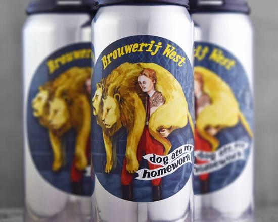 Order Dog Ate My Homework Blackberry Saison Ale-Brouwerij West 4pk-16oz food online from Silver Liquor Market store, Los Angeles on bringmethat.com