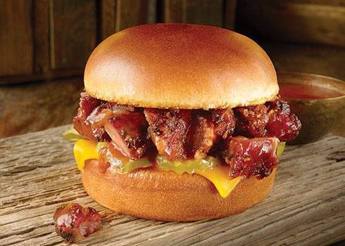 Order Pork Bunt Ends Sandwich food online from Dickey Barbecue Pit store, Orlando on bringmethat.com