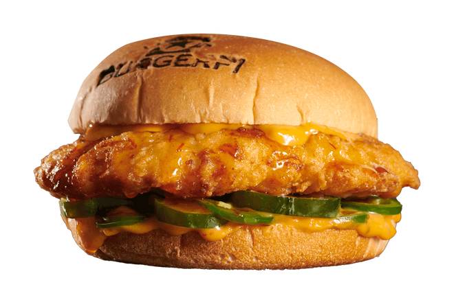 Order SPICY FI'ED CHICKEN SANDWICH food online from BurgerFi - NW St Lucie store, Port St. Lucie on bringmethat.com
