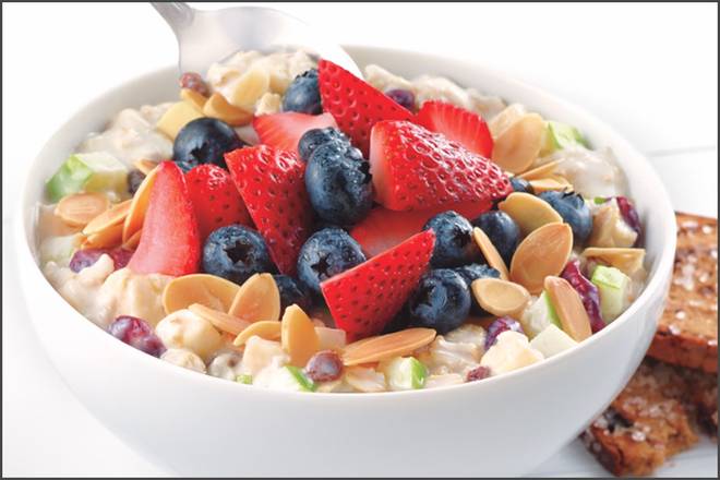 Order Berry & Almond Overnight Oats food online from Corner Bakery store, McAllen on bringmethat.com
