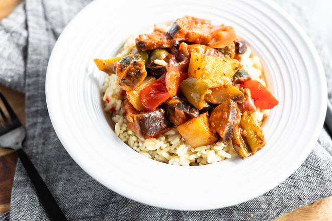 Order Roasted Vegetable Briami food online from Savory Salads store, Arlington Heights on bringmethat.com