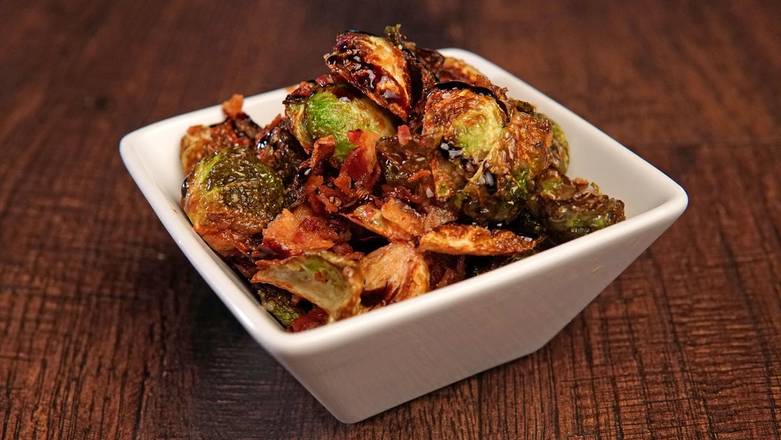 Order Crispy Brussels Sprouts w/Bacon & Balsamic Glaze food online from Hickory Tavern store, Holly Springs on bringmethat.com
