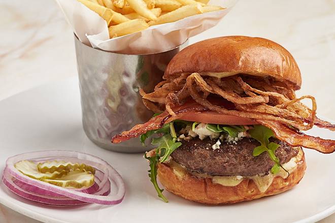 Order Bacon Bleu Burger food online from Silver Diner store, Falls Church on bringmethat.com