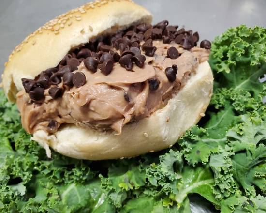 Order Chocolate Chip Cream Cheese (1/2 LB) food online from Long Island Bagel Cafe store, Bellmore on bringmethat.com