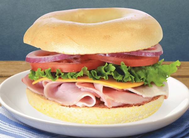 Order Ham Sandwich food online from The Great American Bagel store, Oak Lawn on bringmethat.com