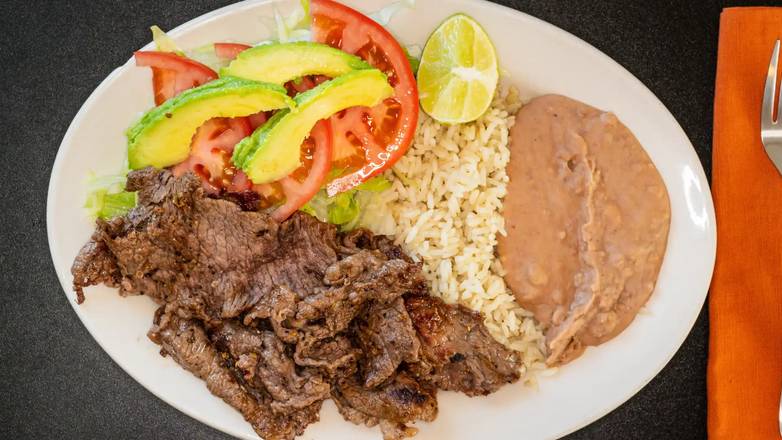 Order Carne Asada/ Steak Plate food online from Tavial Grill store, Saint Paul on bringmethat.com