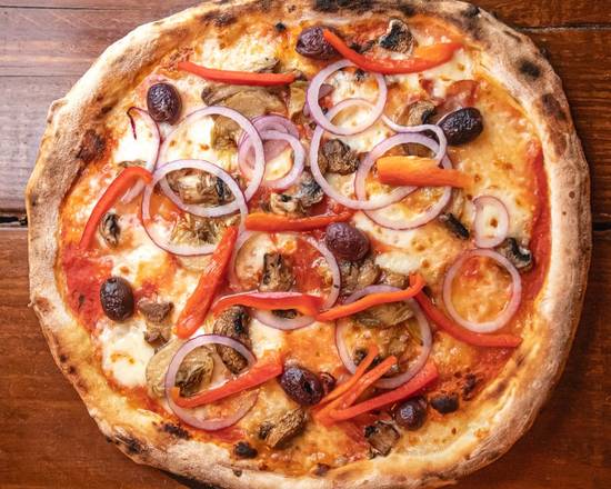 Order Veggie Lovers Pizza food online from Pizza Pazza store, Miami on bringmethat.com
