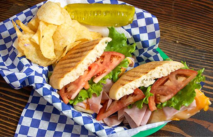 Order Ham and Cheese Panini  food online from Mama D Coffee store, Waukesha on bringmethat.com