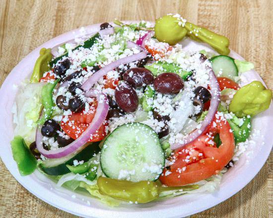Order Greek Salad food online from Giant Pizza King store, Imperial Beach on bringmethat.com