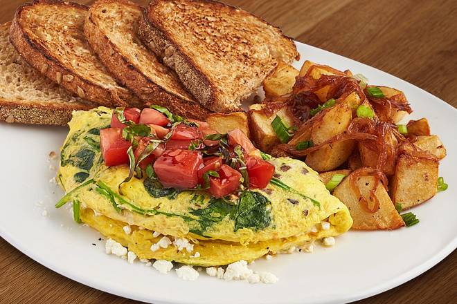 Order Spinach, Feta + Cremini Mushroom Omelet food online from Silver store, Bethesda on bringmethat.com
