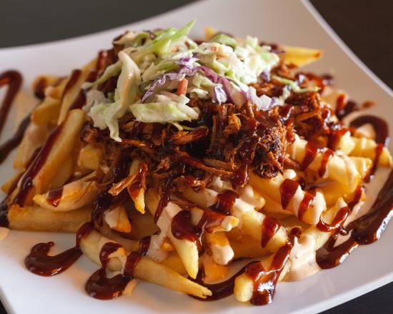 Order Pulled Pork Fries food online from Wings Empire store, El Cajon on bringmethat.com