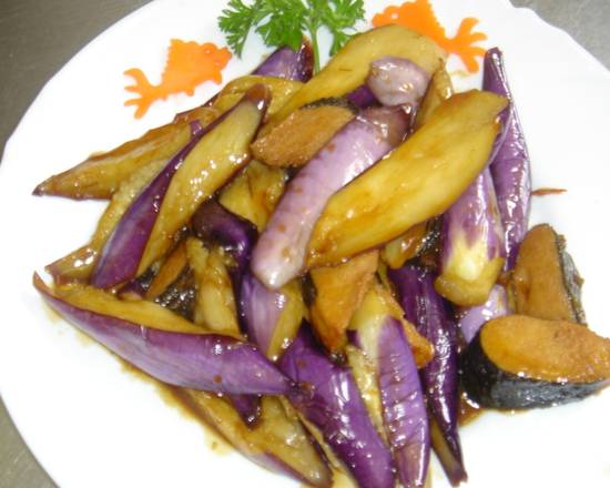 Order Eggplant with Sea Bass food online from Enjoy Vegetarian Restaurant store, San Francisco on bringmethat.com