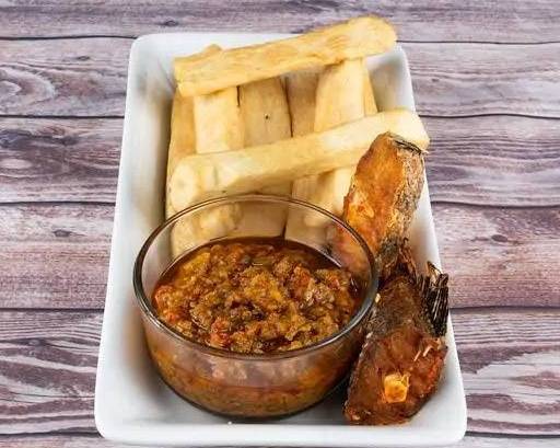 Order Fried Yams food online from Wazobia Kitchen store, Houston on bringmethat.com