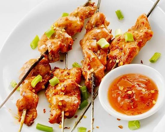 Order Chicken Satay food online from Zabb Thai Kitchen store, Clarkstown on bringmethat.com