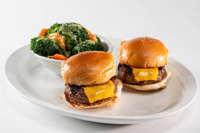 Order Cheeseburger Slider (2 sliders) food online from Glory Days Grill store, Apex on bringmethat.com