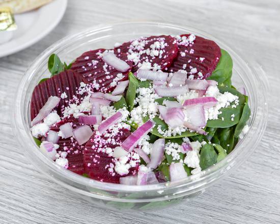 Order Spinach, Beet, and Goat Cheese Salad food online from Mama D Coffee store, Waukesha on bringmethat.com