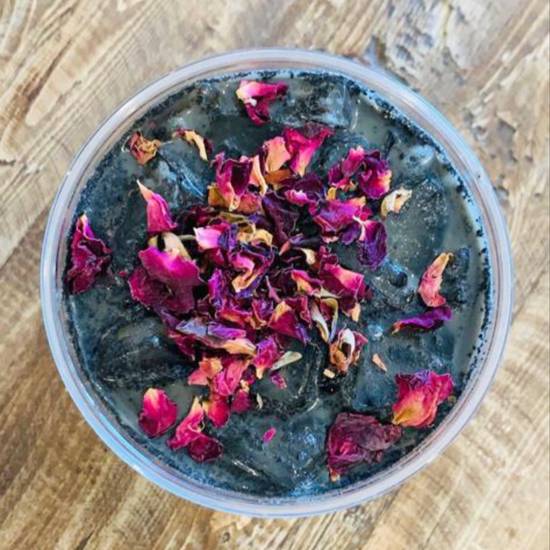 Order Charcoal Rose Latte food online from Black Elephant Coffee store, Los Angeles on bringmethat.com