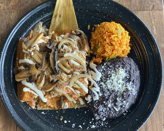 Order HONGOS CON QUESO (MUSHROOMS AND CHEESE) food online from Tamale Co. Mexican Street Food store, Orlando on bringmethat.com