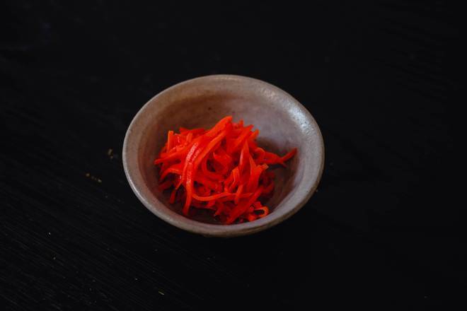 Order Beni Shoga Ginger Pickle food online from Bokuchan Japanese Curry House store, Chicago on bringmethat.com