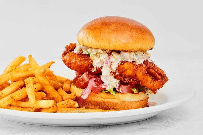 Order Nashville Hot Chicken Sandwich food online from Fish City Grill store, Flower Mound on bringmethat.com