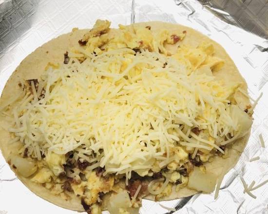Order Bean, Egg, Bacon, & Cheese food online from Donut Tacos Palace store, Austin on bringmethat.com