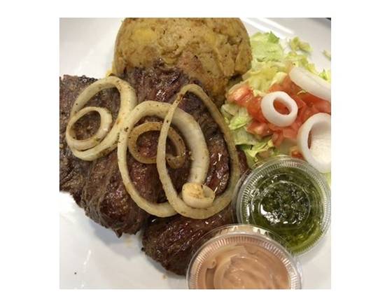 Order Mofongo con Churrasco food online from Fonda El Criollito Restaurant store, Orlando on bringmethat.com
