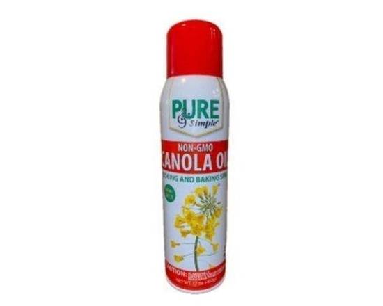 Order Pure and Simple Canola Oil Spray 17 Oz  food online from Fresko Market store, Miami on bringmethat.com